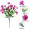 12-Bundle Artificial Outdoor Flowers – Silk Morning Glory and Eucalyptus, UV-Resistant Realistic Faux Plants for Planters, Front Door, Garden, and Yard Decor